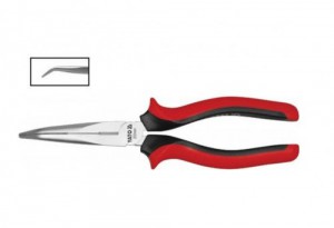 Telefonzange Spitzzange Flachrundzange gebogen 160 mm